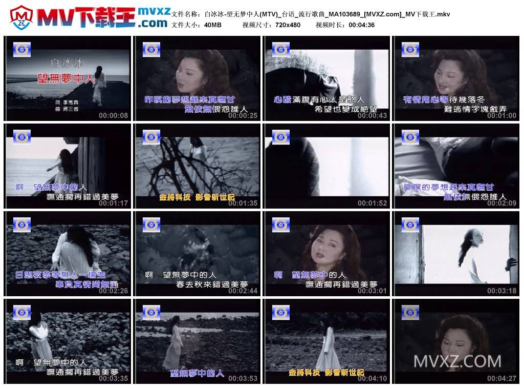 白冰冰-望无梦中人(MTV)_台语_流行歌曲_MA103689